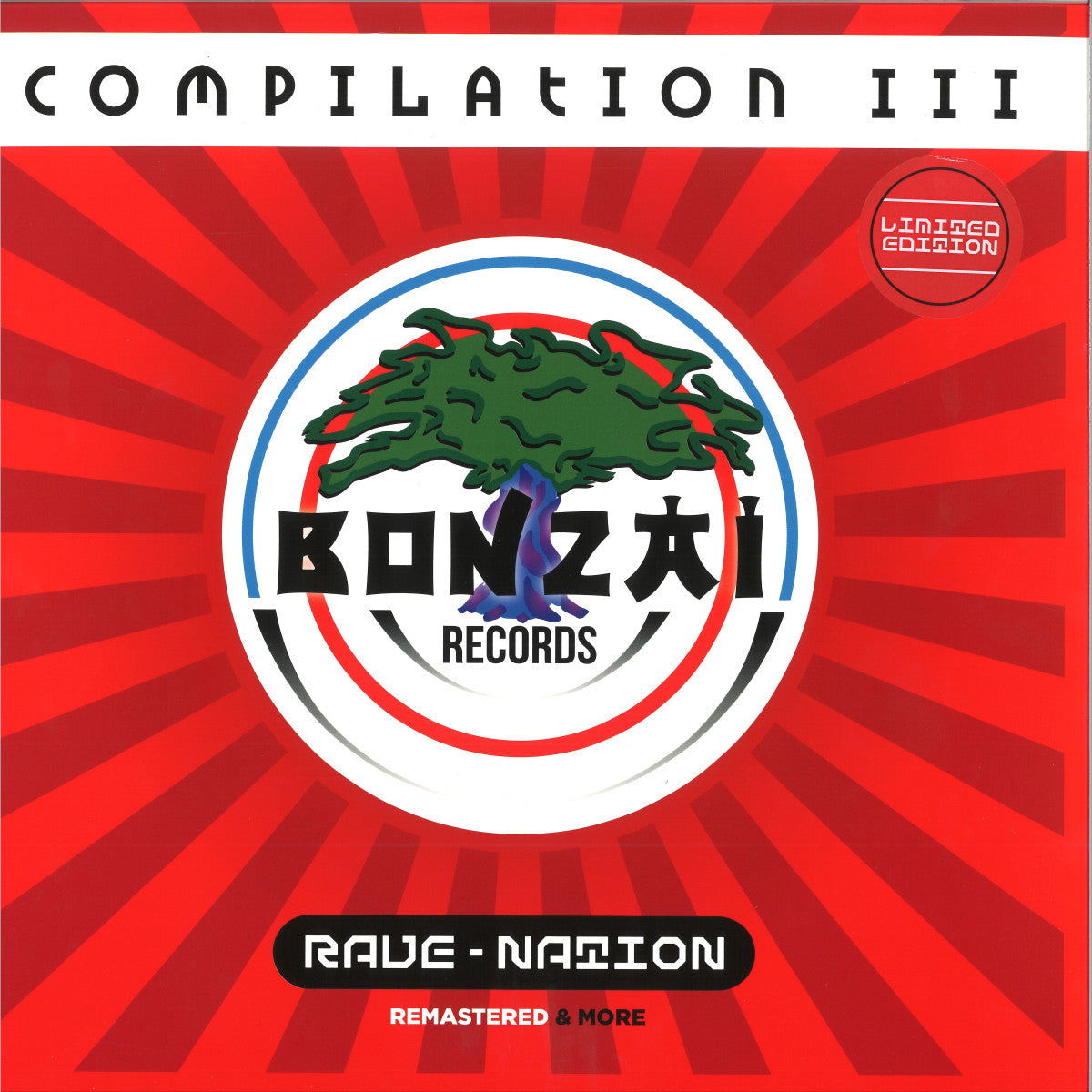 Various - BONZAI COMPILATION III - RAVE NATION (Red Coloured LP)
