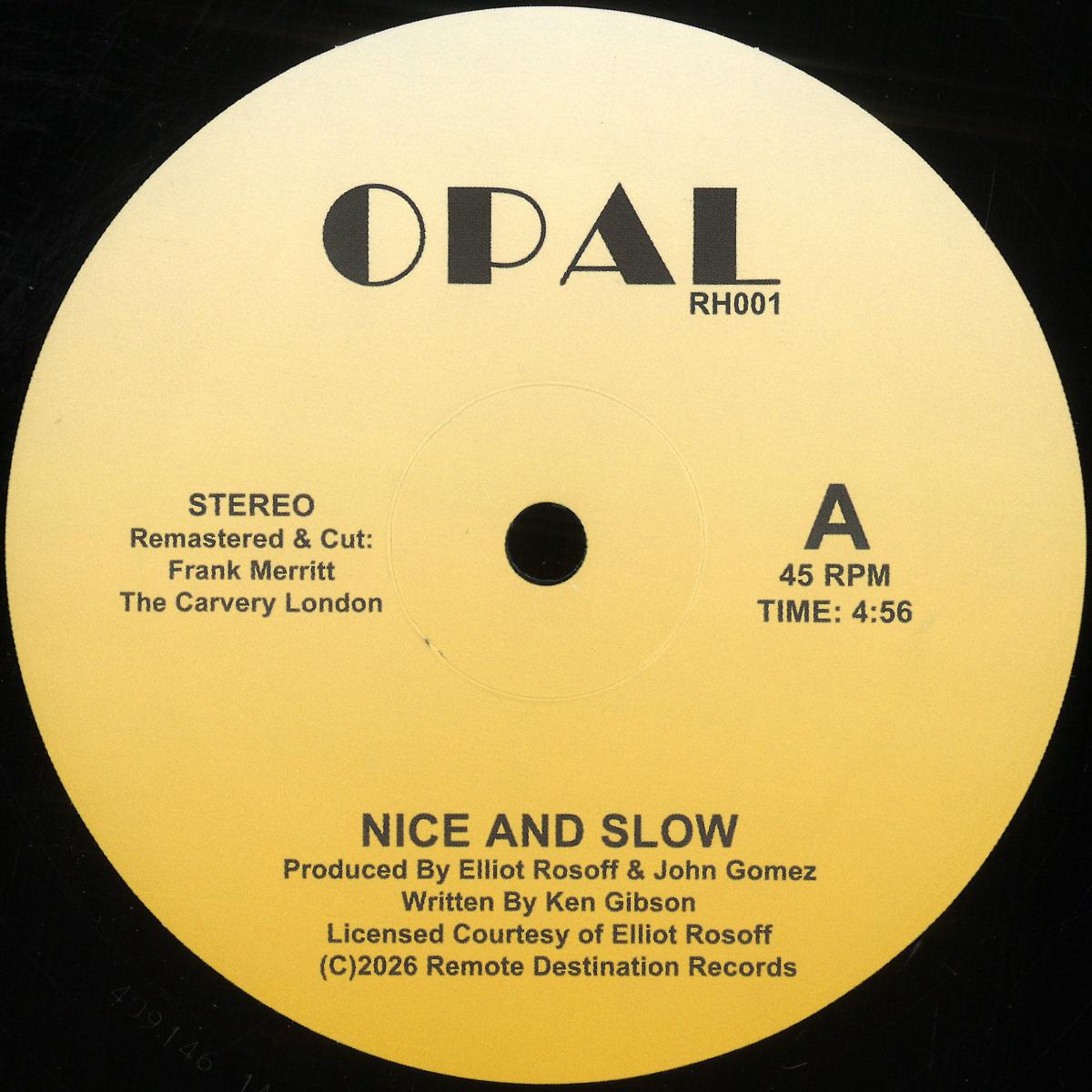 Opal - Nice and Slow (12")
