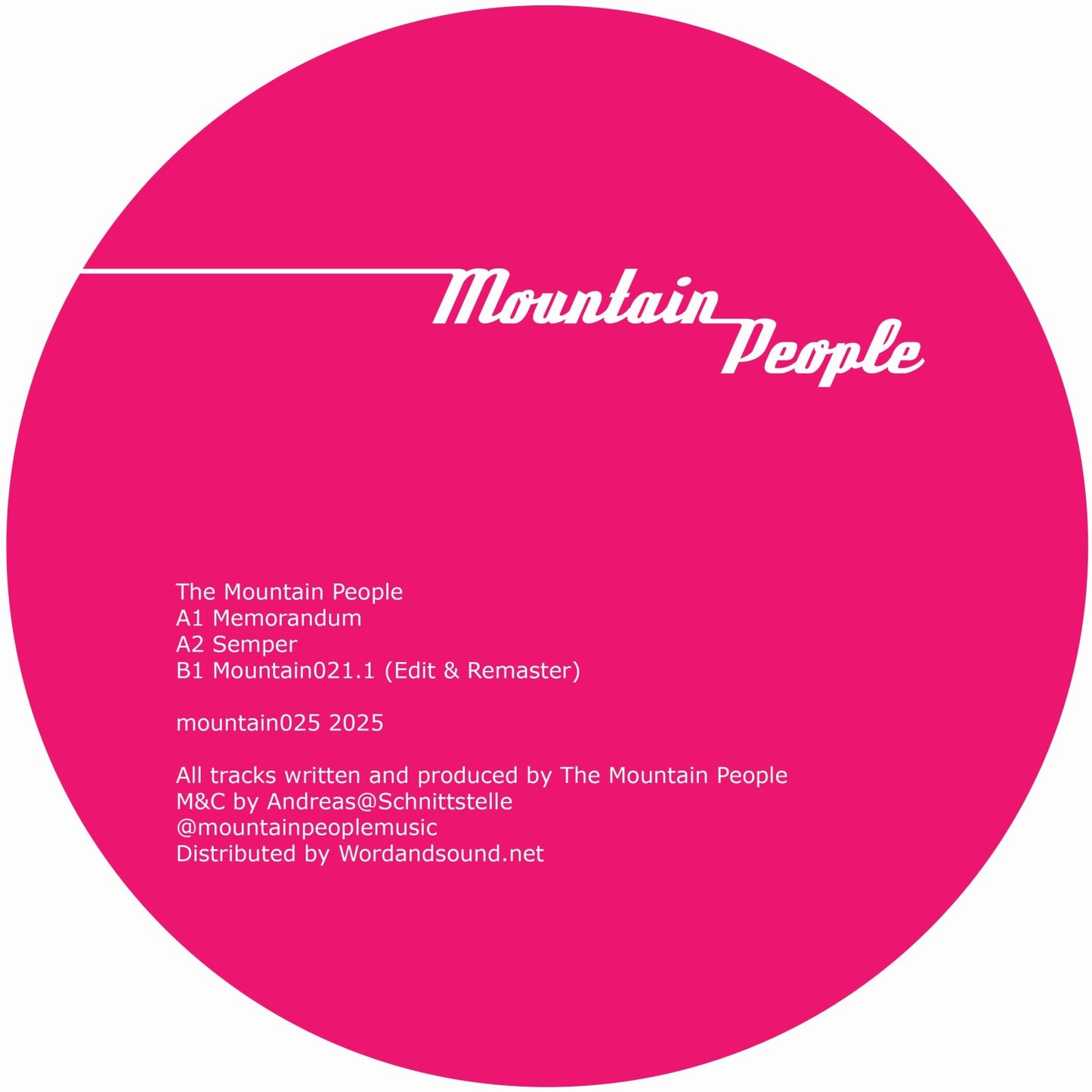 The Mountain People - Memorandum (12")