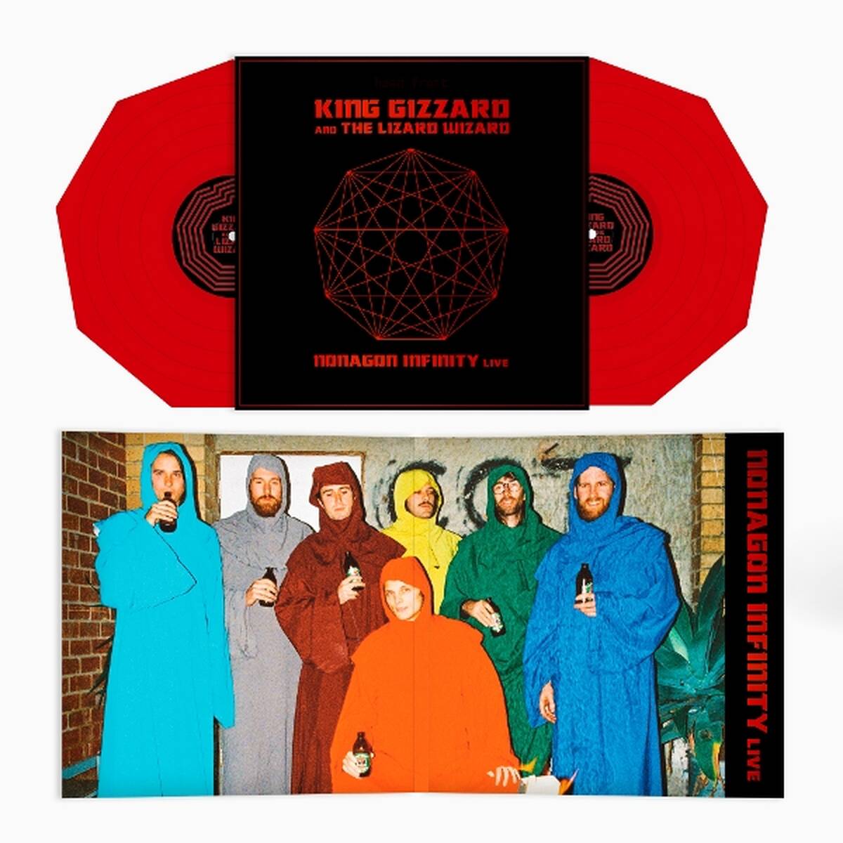 King Gizzard & The Lizard Wizard - Nonagon Infinity Live (Clear Red Coloured LP)