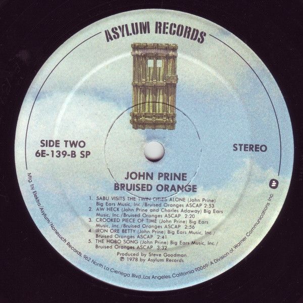 USED - John Prine - Bruised Orange