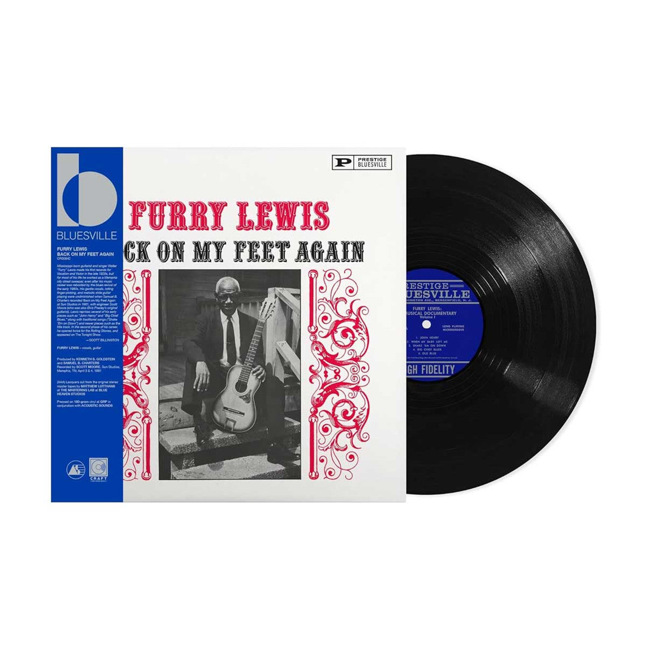 Furry Lewis - Back On My Feet Again (Bluesville: Original Blues Classics LP)