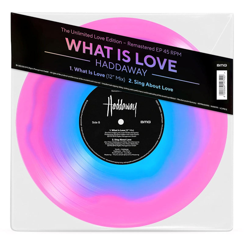 Haddaway - What Is Love (Blue & Pink Swirl Coloured 10")