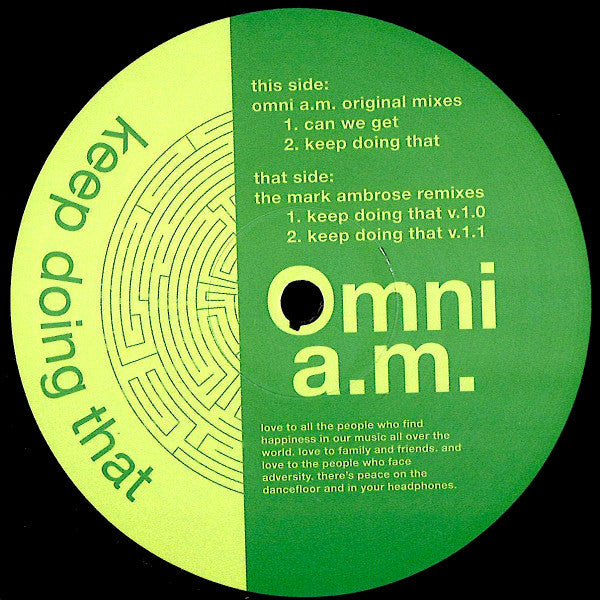 OMNI A.M. - Keep Doing That (Incl. Mark Ambrose Remixes)