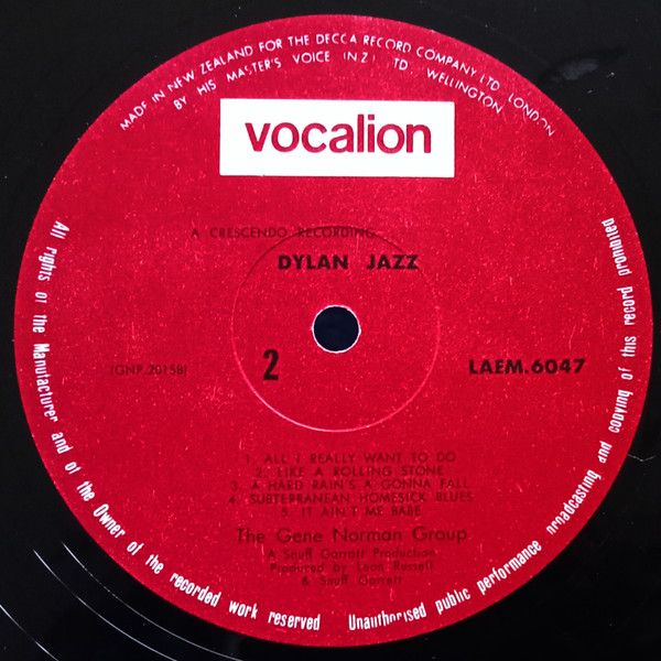 USED - The Gene Norman Group - Dylan Jazz