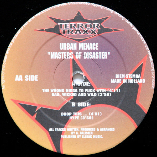 USED - Urban Menace - Masters Of Disaster