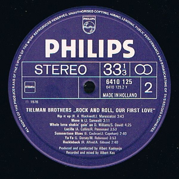 USED - Tielman Brothers - Rock And Roll, Our First Love