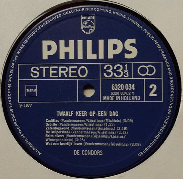 USED - De Condors - Twaalf Keer Op Een Dag