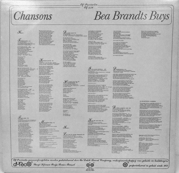 USED - Bea Brandts Buys - Chansons