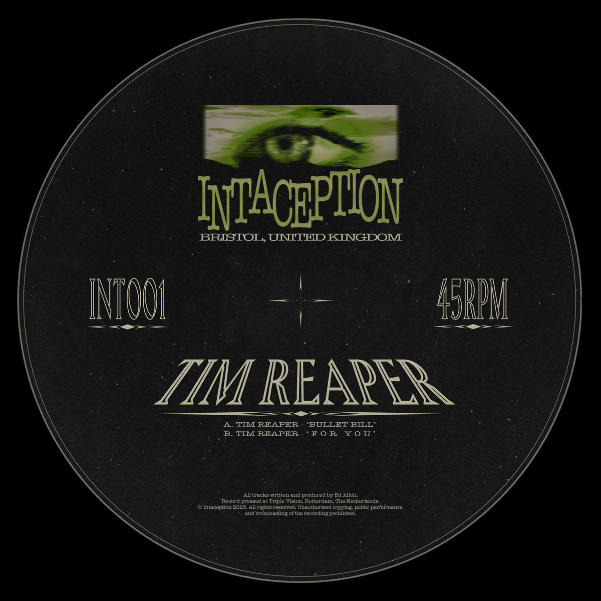 Tim Reaper - Bullet Bill / For You (12")