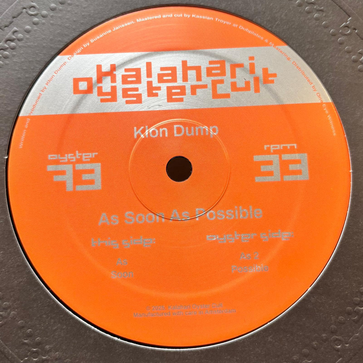 Klon Dump - As Soon As Possible (12")