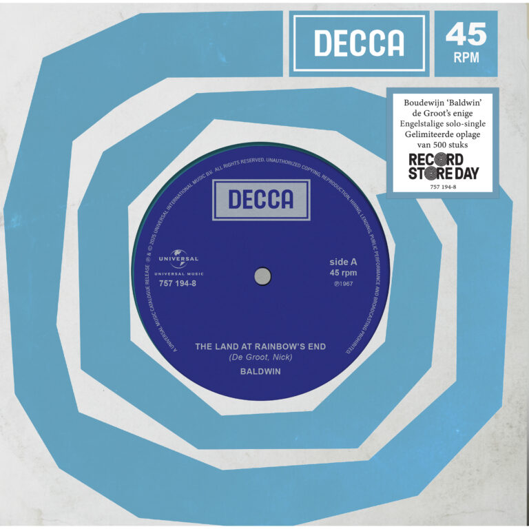 Baldwin (Boudewijn de Groot) - The Land At Rainbow's End (turquoise vinyl, die-cut sleeve 7")