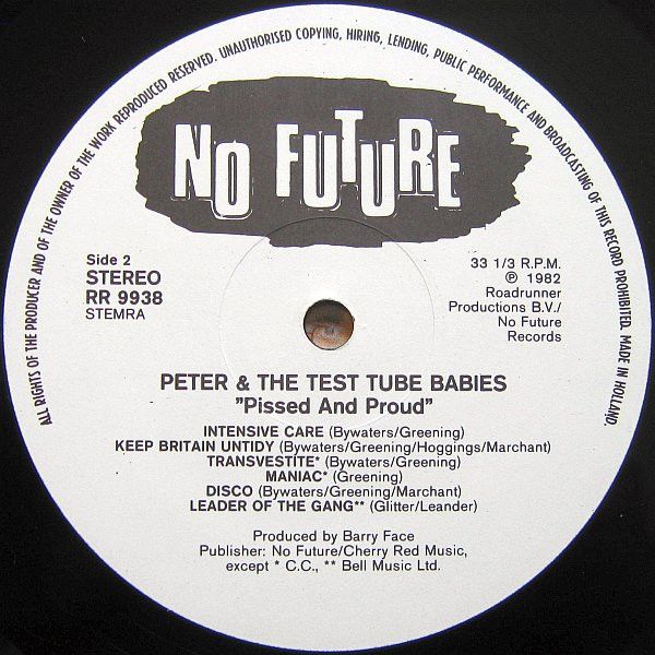 USED - Peter And The Test Tube Babies - Pissed And Proud