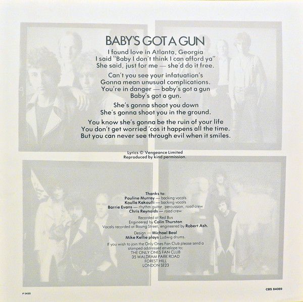 USED - The Only Ones - Baby's Got A Gun