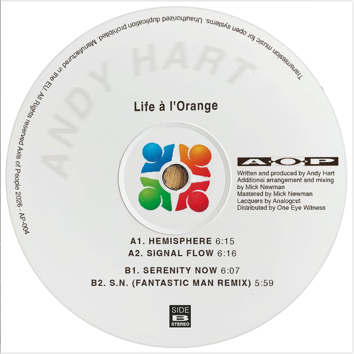 Andy Hart - Life à l'Orange (12")