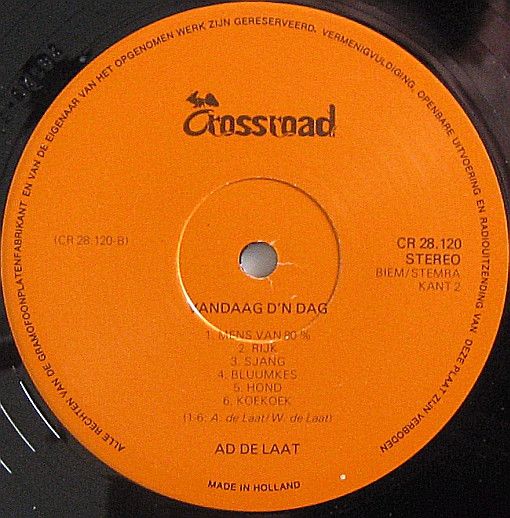 USED - Ad de Laat - Vandaag D'n Dag