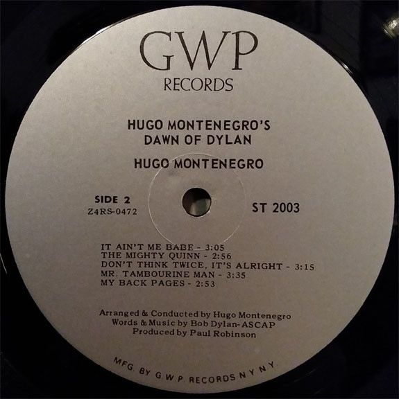 USED - Hugo Montenegro - Hugo Montenegro's Dawn Of Dylan