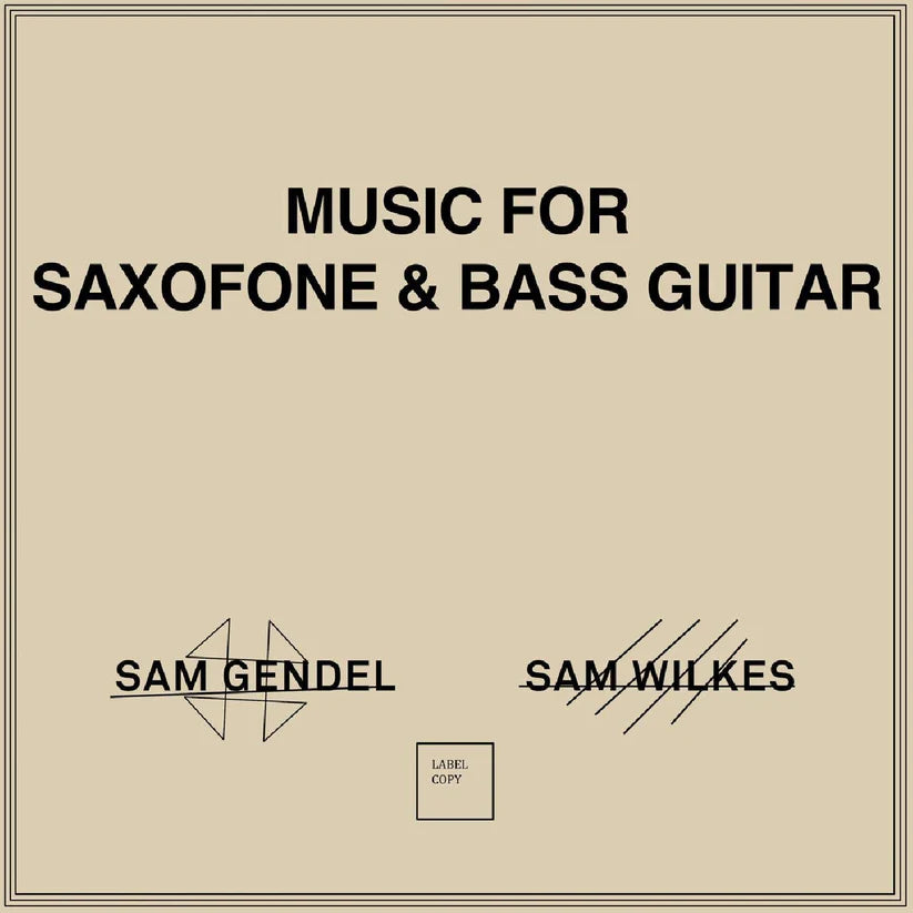 Sam Gendel & Sam Wilkes - Music for Saxofone & Bass Guitar (LP)