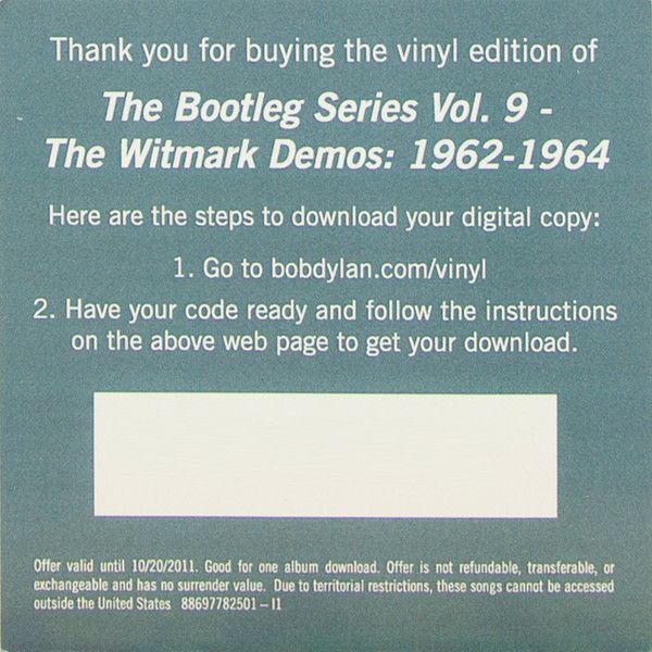 USED - Bob Dylan - The Witmark Demos: 1962-1964