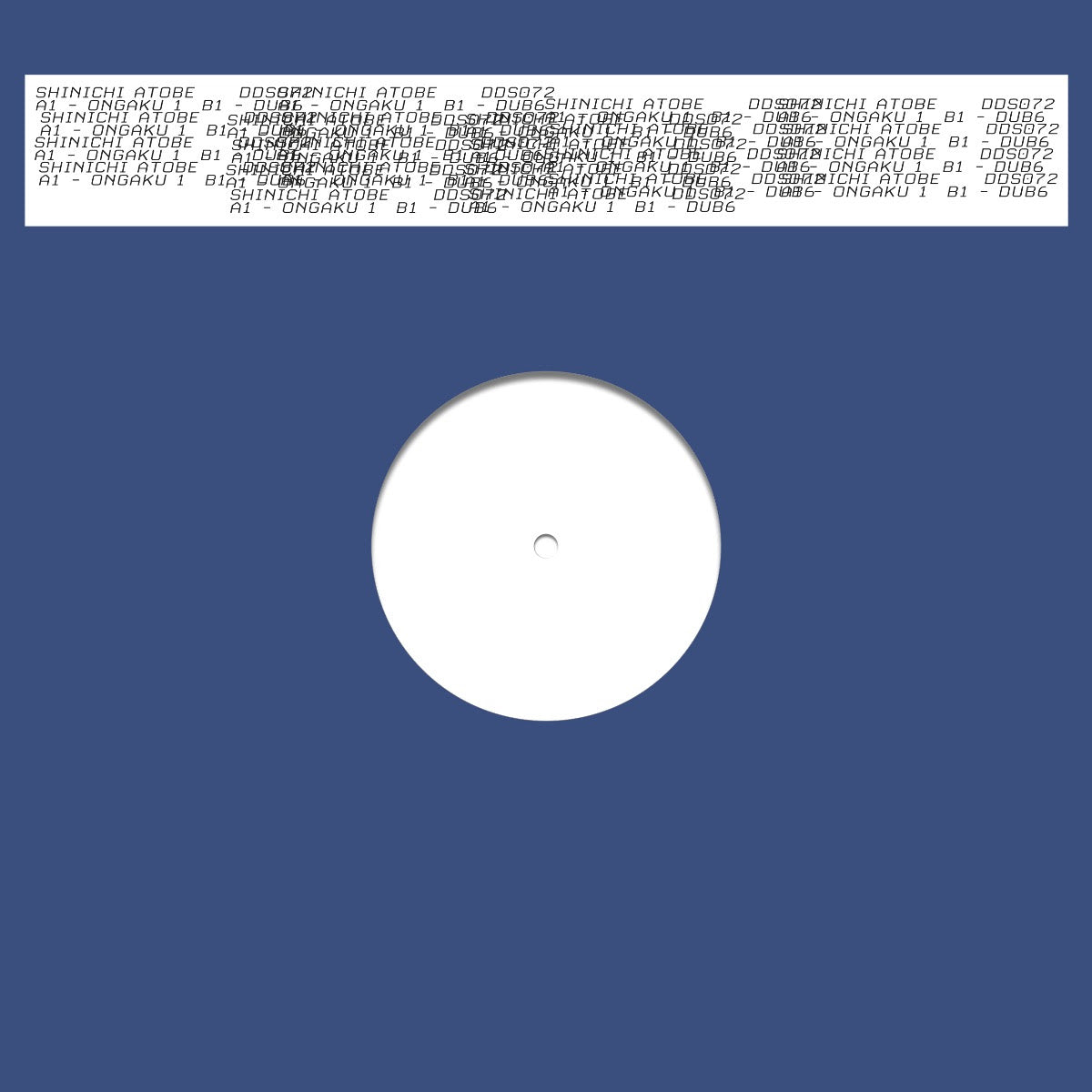 Shinichi Atobe - Ongaku 1 (Clear Coloured 12")