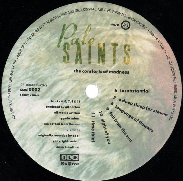 USED - Pale Saints - The Comforts Of Madness