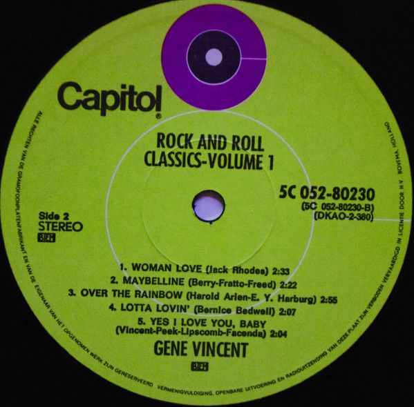 USED - Gene Vincent - Rock And Roll Classics Vol.1