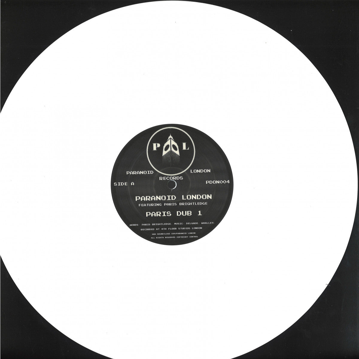 Paranoid London - Paris Dub 1 / Live At The Warehouse Project 2008 (White Vinyl)