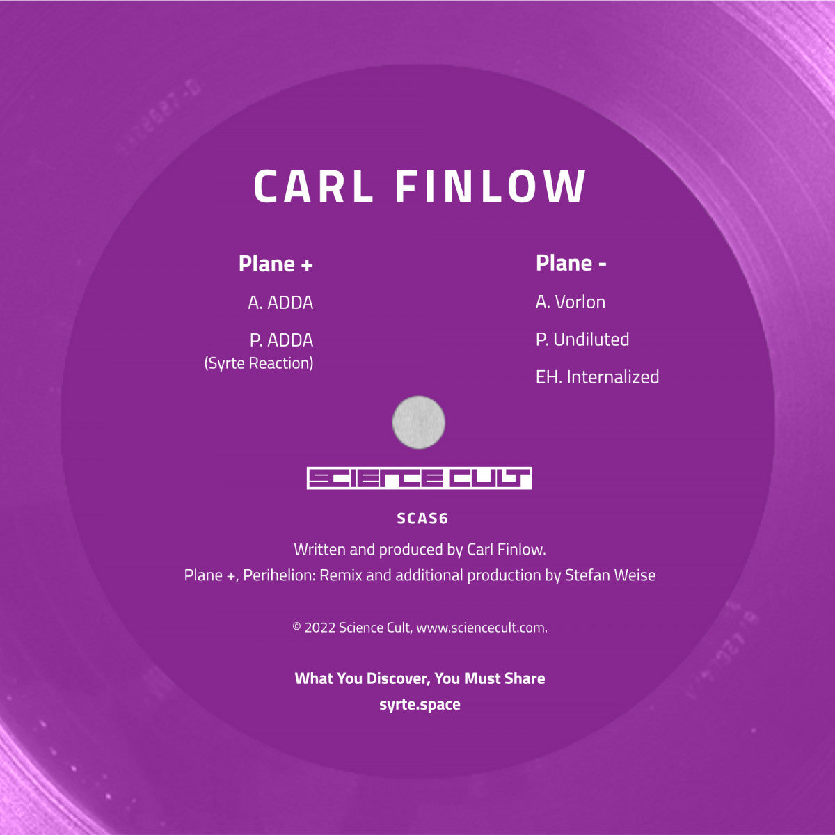 Carl Finlow - 430.790 (Incl. Syrte Remix) (Purple Vinyl)