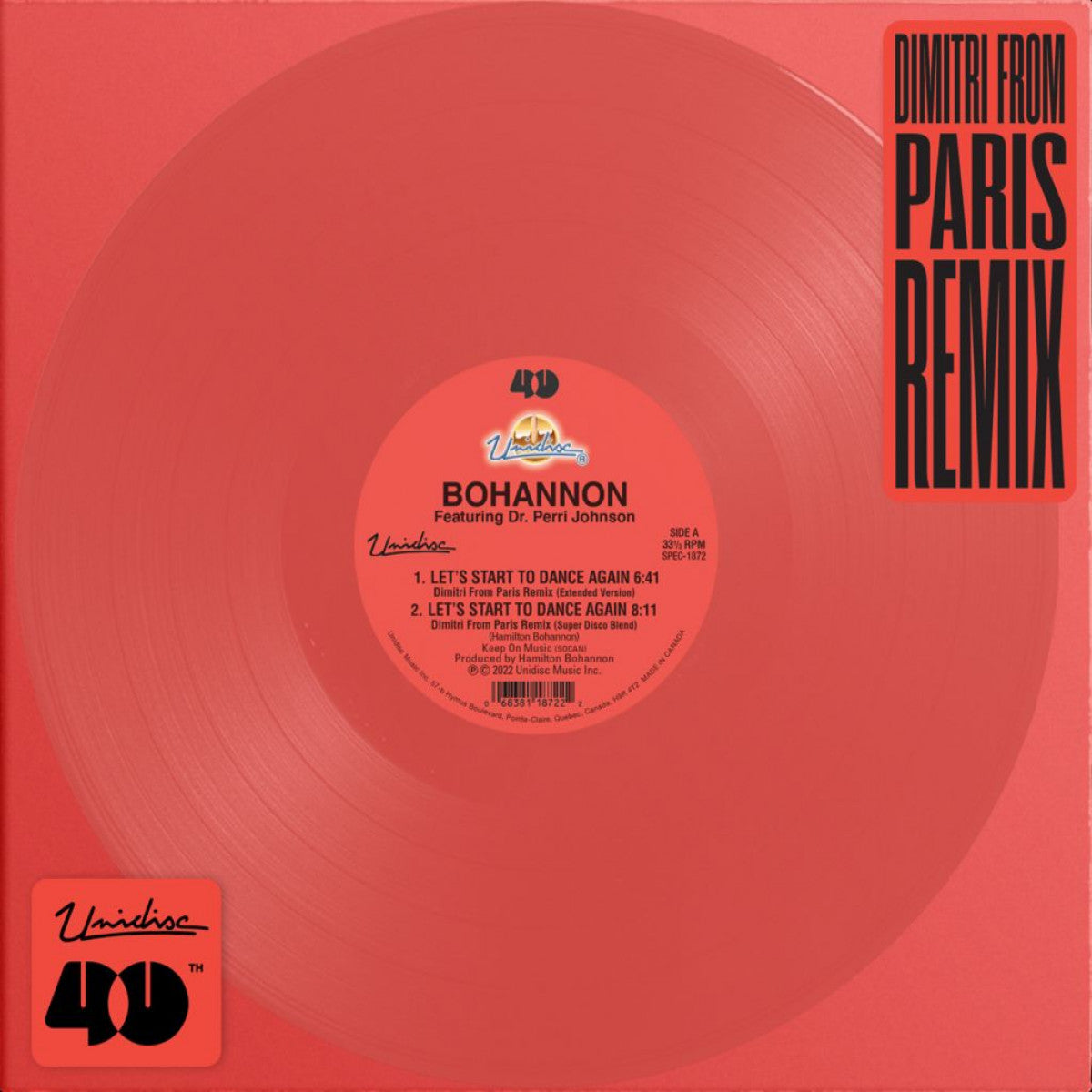 Bohannon x Dimitri From Paris - Let’s Start To Dance Again (Red Translucent Vinyl)