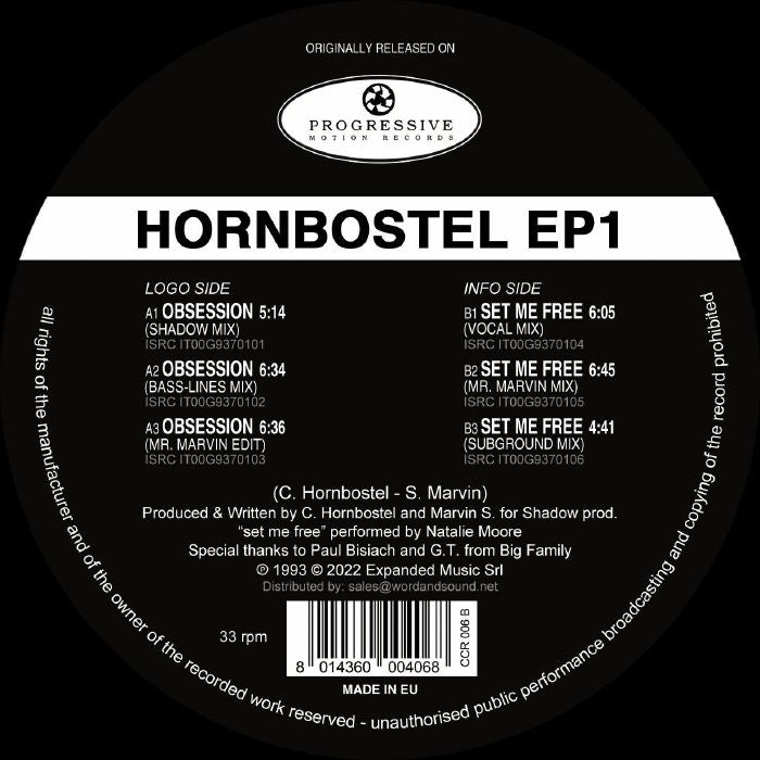 HORNBOSTEL - HORBOSTEL E.P. 1 (Blue Vinyl)