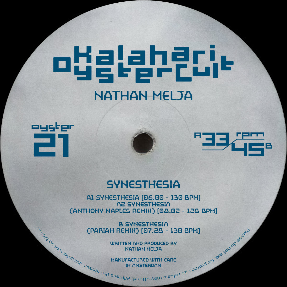 Nathan Melja - Synesthesia (2024 Repress) (12")