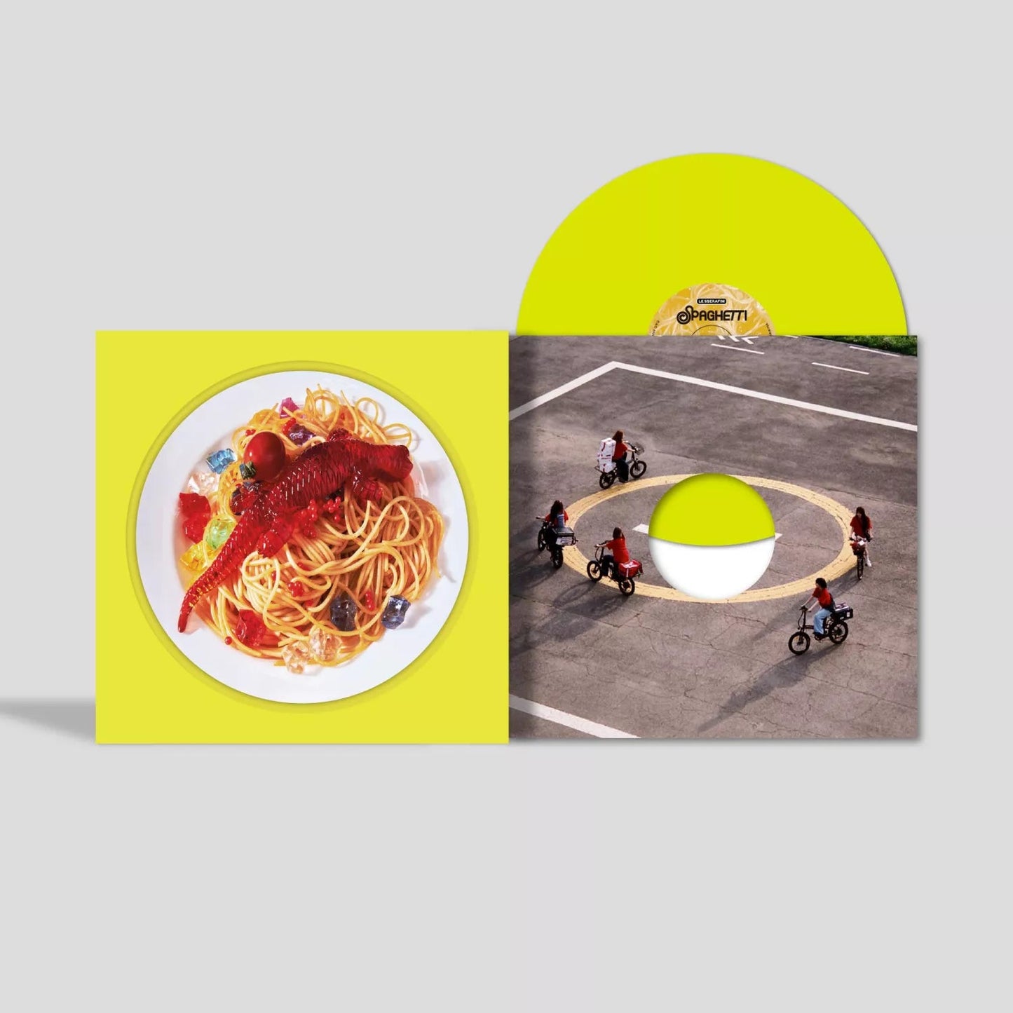 Le Sserafim - 1st Single Album "SPAGHETTI" (Neon Yellow Vinyl LP)