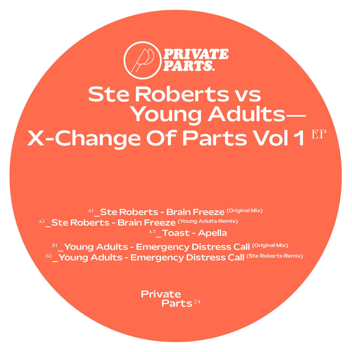 Ste Roberts & Young Adults - X-Change Of Parts Vol 1 EP