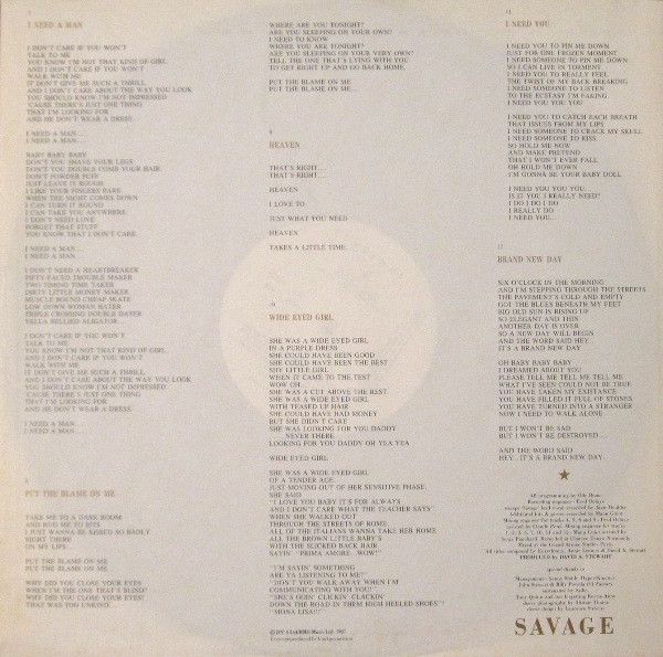 USED - Eurythmics - Savage