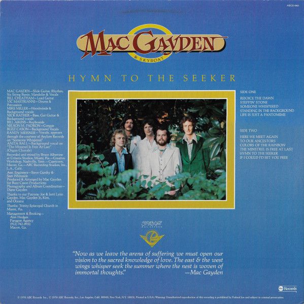 USED - Mac Gayden - Hymn To The Seeker