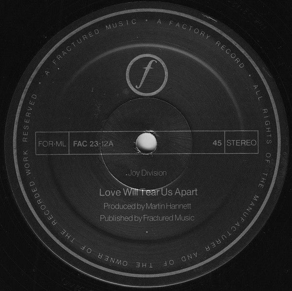 USED - Joy Division - Love Will Tear Us Apart