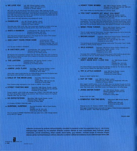 USED - The Rolling Stones - Singles Collection ✱ The London Years