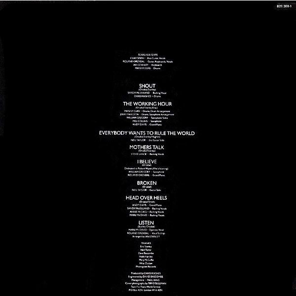 USED - Tears For Fears - Songs From The Big Chair