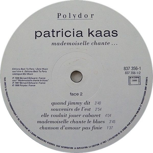 USED - Patricia Kaas - Mademoiselle Chante...
