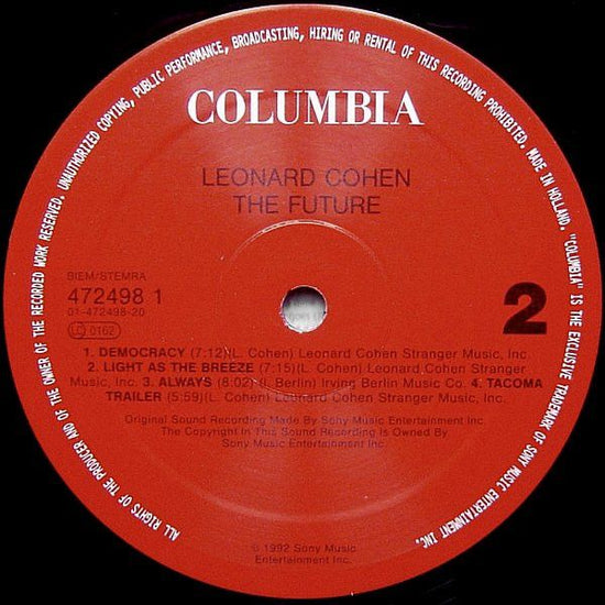 USED - Leonard Cohen - The Future – 3345 Record Store The Hague