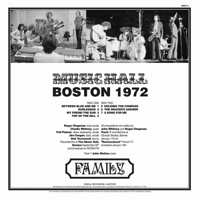 Family - Boston Music Hall 1972 (LP)