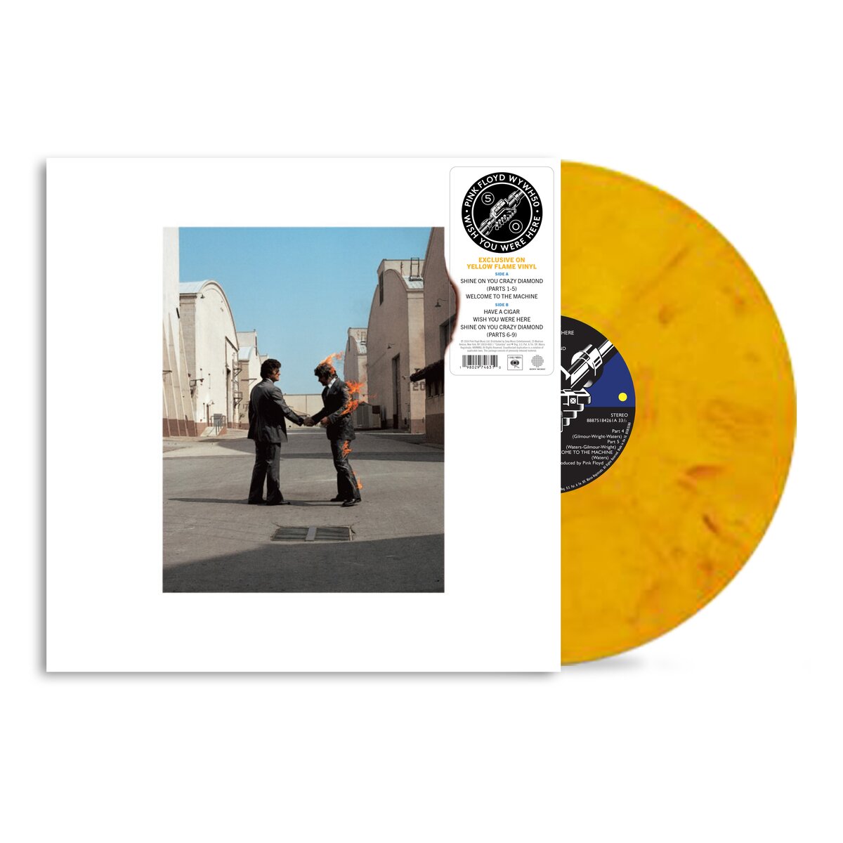 Pink Floyd - Wish You Were Here (50th Anniversary Edition) (Yellow Flame Vinyl LP)