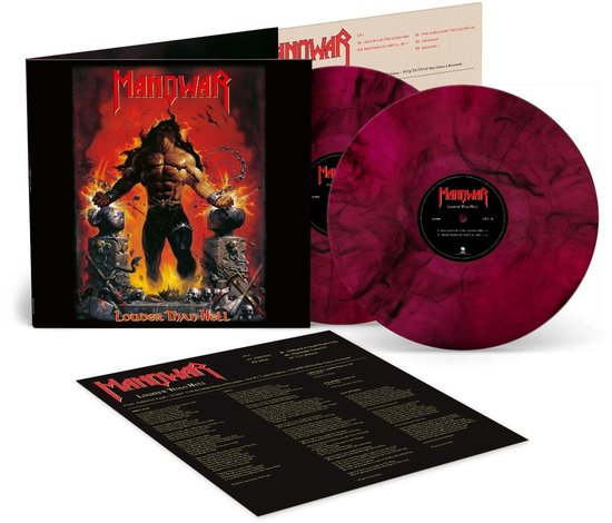Manowar - Louder Than Hell (Magenta With Black Stripes Vinyl LP)
