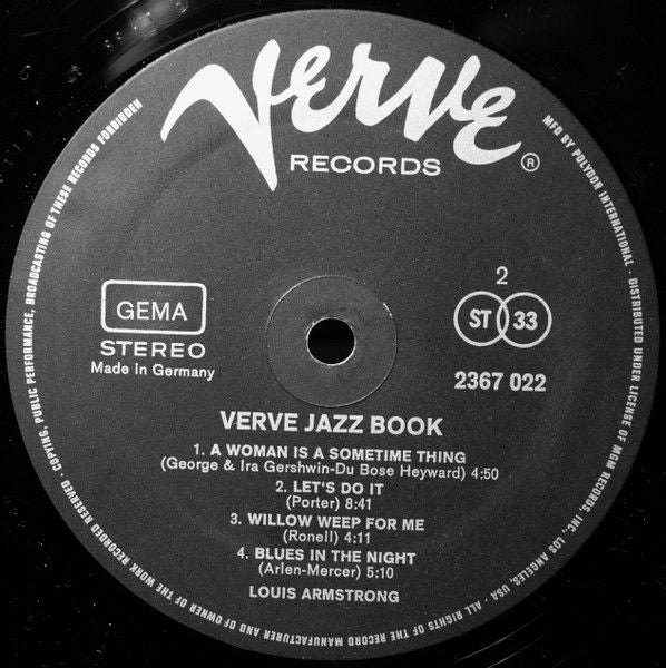 USED - Various - Verve Jazz Book