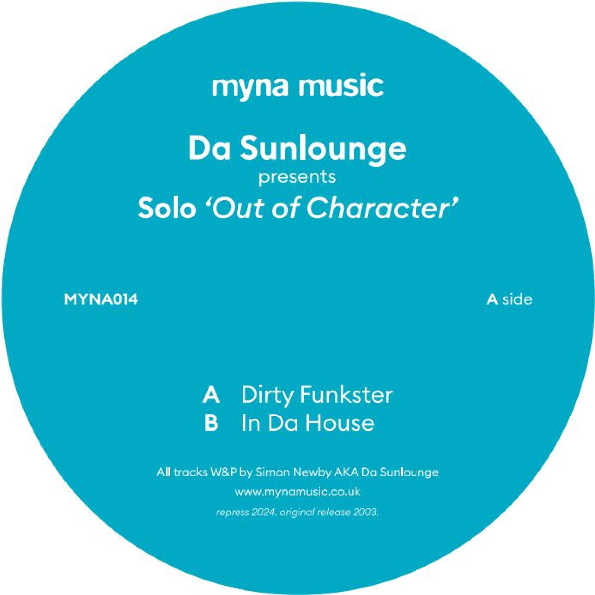 Da Sunlounge - Out Of Character (12")