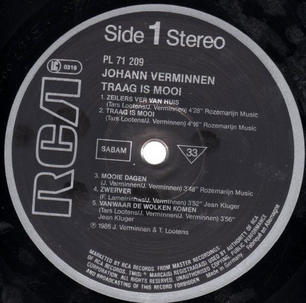 USED - Johan Verminnen - Traag Is Mooi