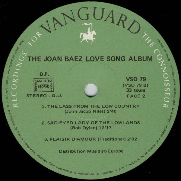 USED - Joan Baez - The Joan Baez Lovesong Album
