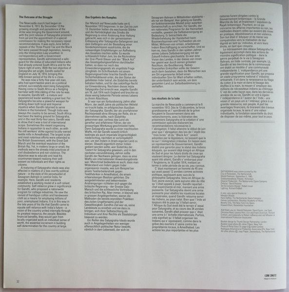 USED - Philip Glass - Satyagraha