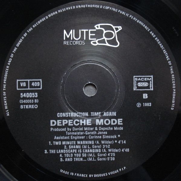 USED - Depeche Mode - Construction Time Again