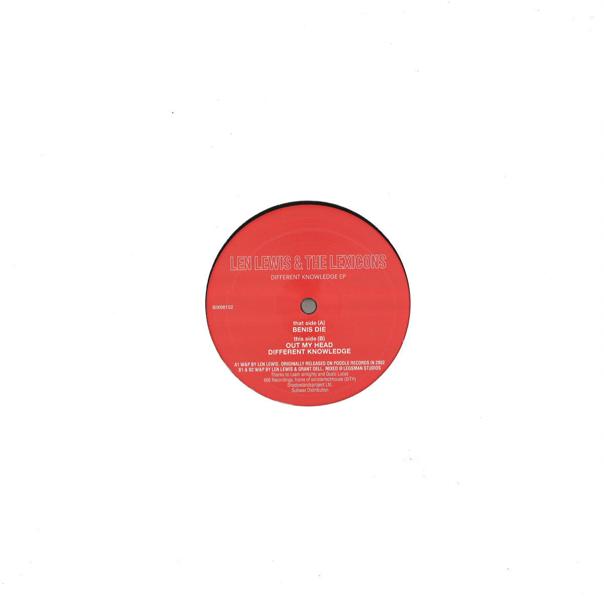 Len Lewis & The Lexicons (Grant Dell & Len Lewis) - Different Knowledge EP (2026 REPRESS) (12")
